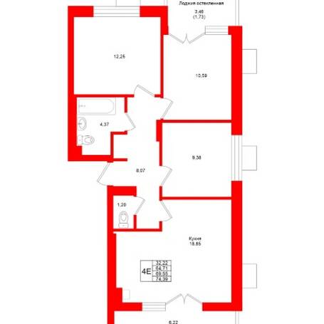 Plans ЖК «LakeCity», дом №4