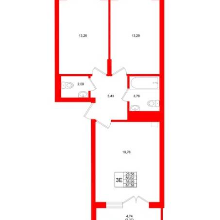 Plans ЖК «LakeCity», дом №4