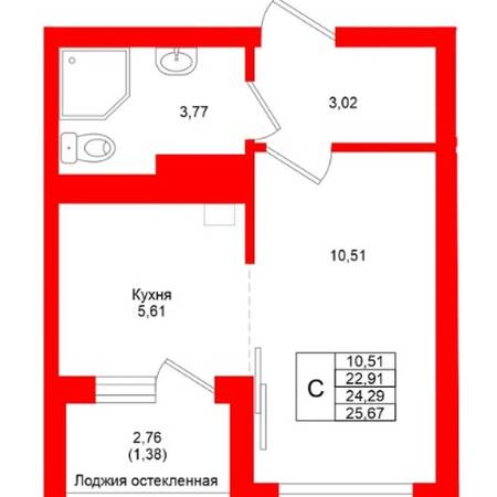 Plans ЖК «LakeCity», дом №4