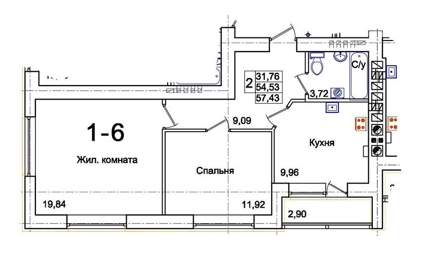 Plans Жилой комплекс «Витязь», дом №1