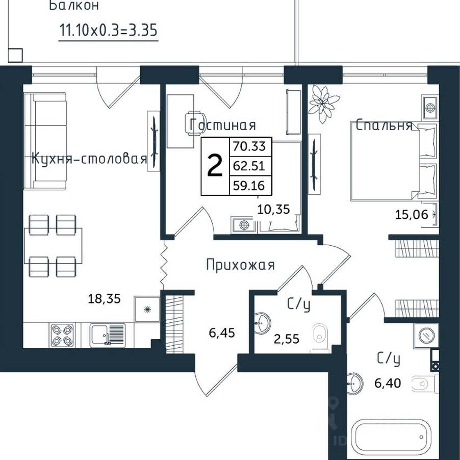 Plans ЖК «Янтарные Сезоны»