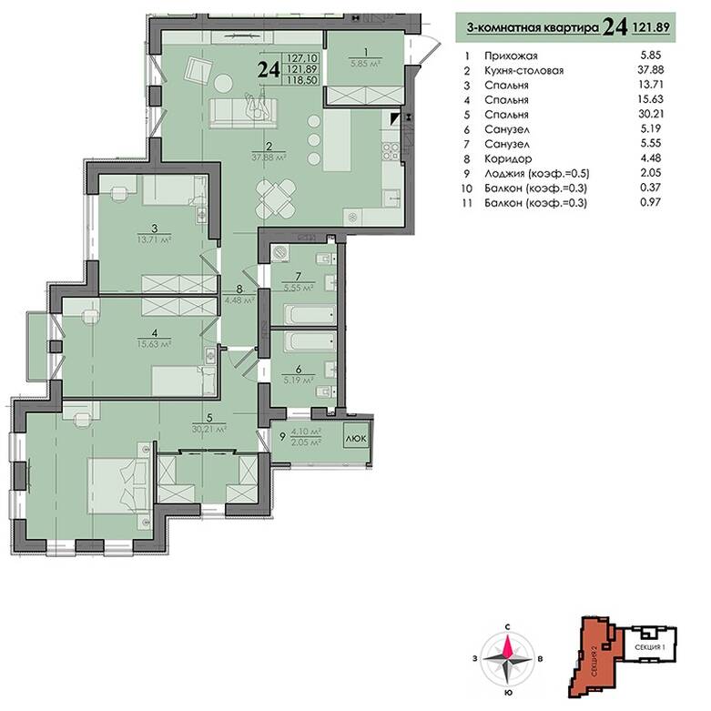 Plans ЖК «Бассейная»