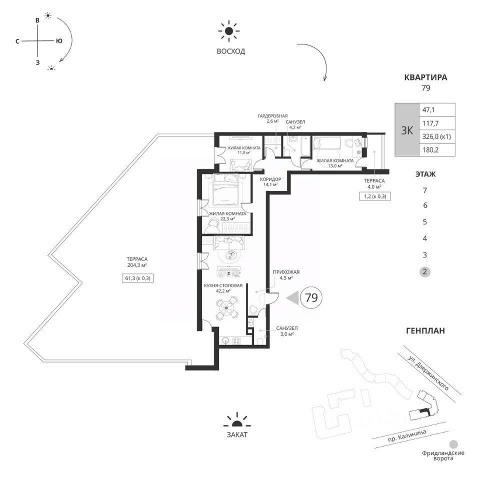 Plans ЖК «Фридланд-2»