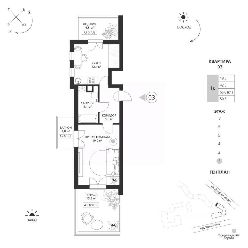 Plans ЖК «Фридланд-2»