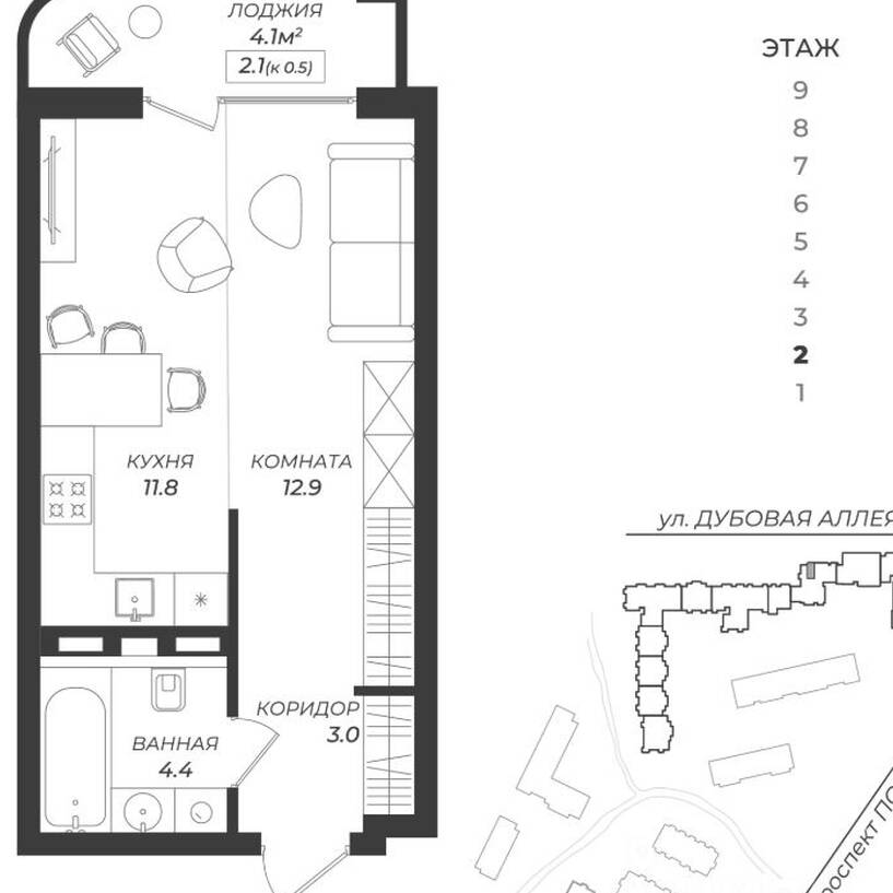Plans ЖК «Теодор Кроне»