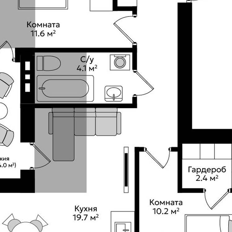 Plans ЖК «Пражский»