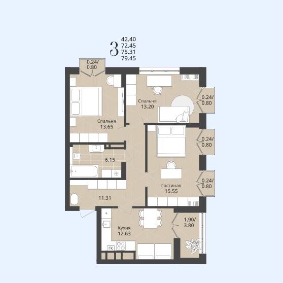 Plans ЖК «Империя»