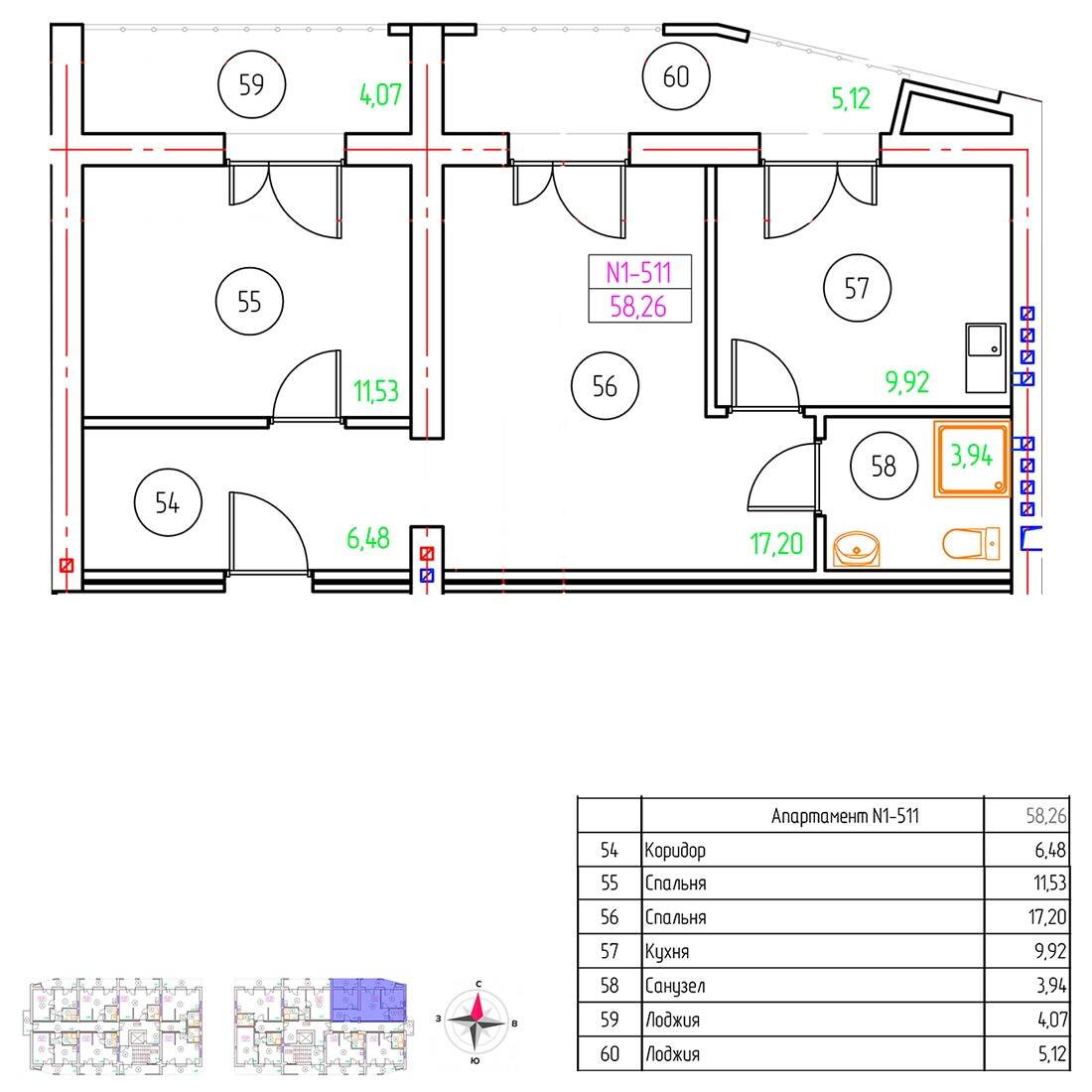 Plans ЖК «Пионерский маяк-2»