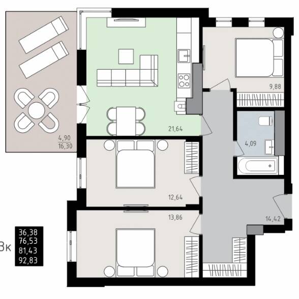Plans ЖК «Терра»