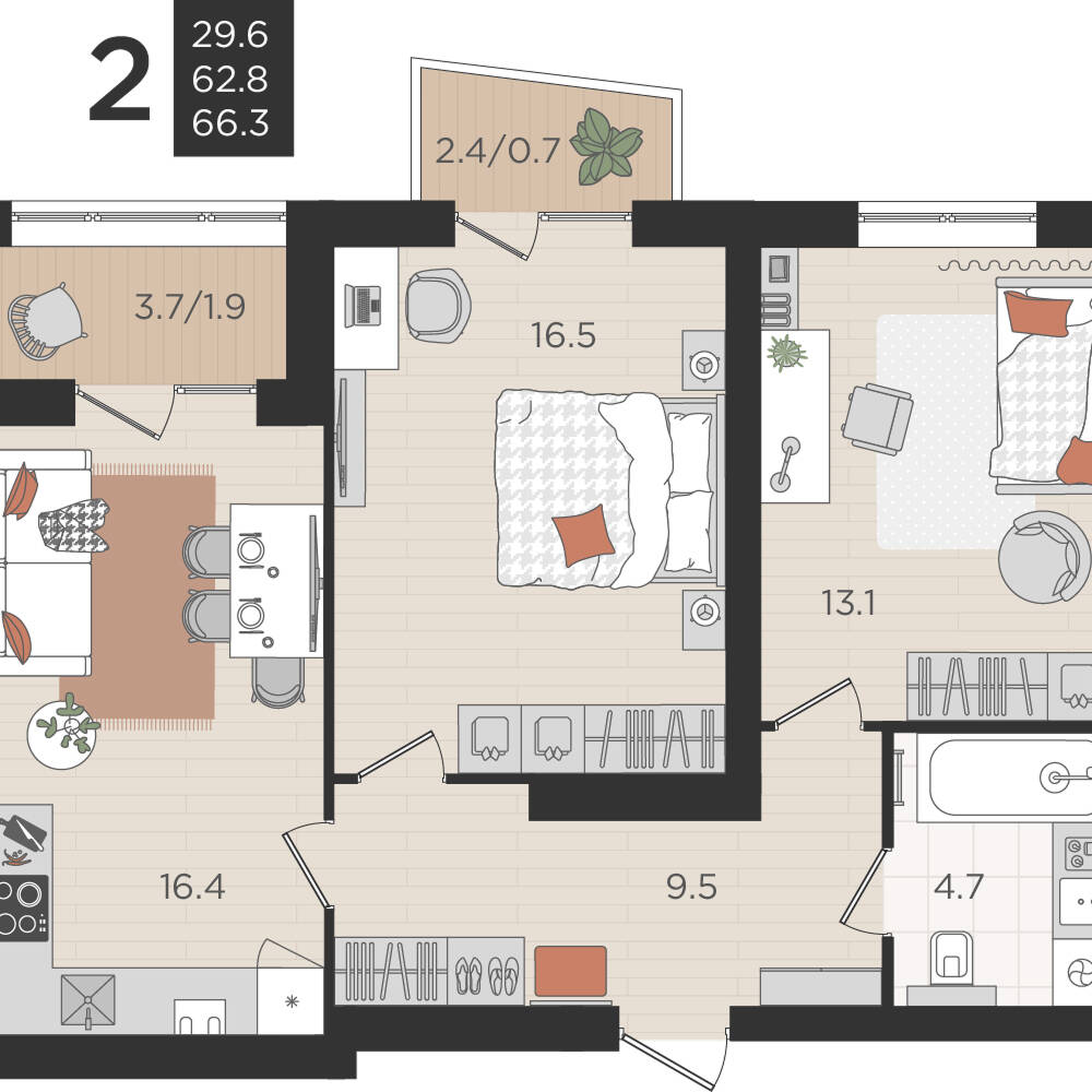 Plans ЖК «Кислород О2»