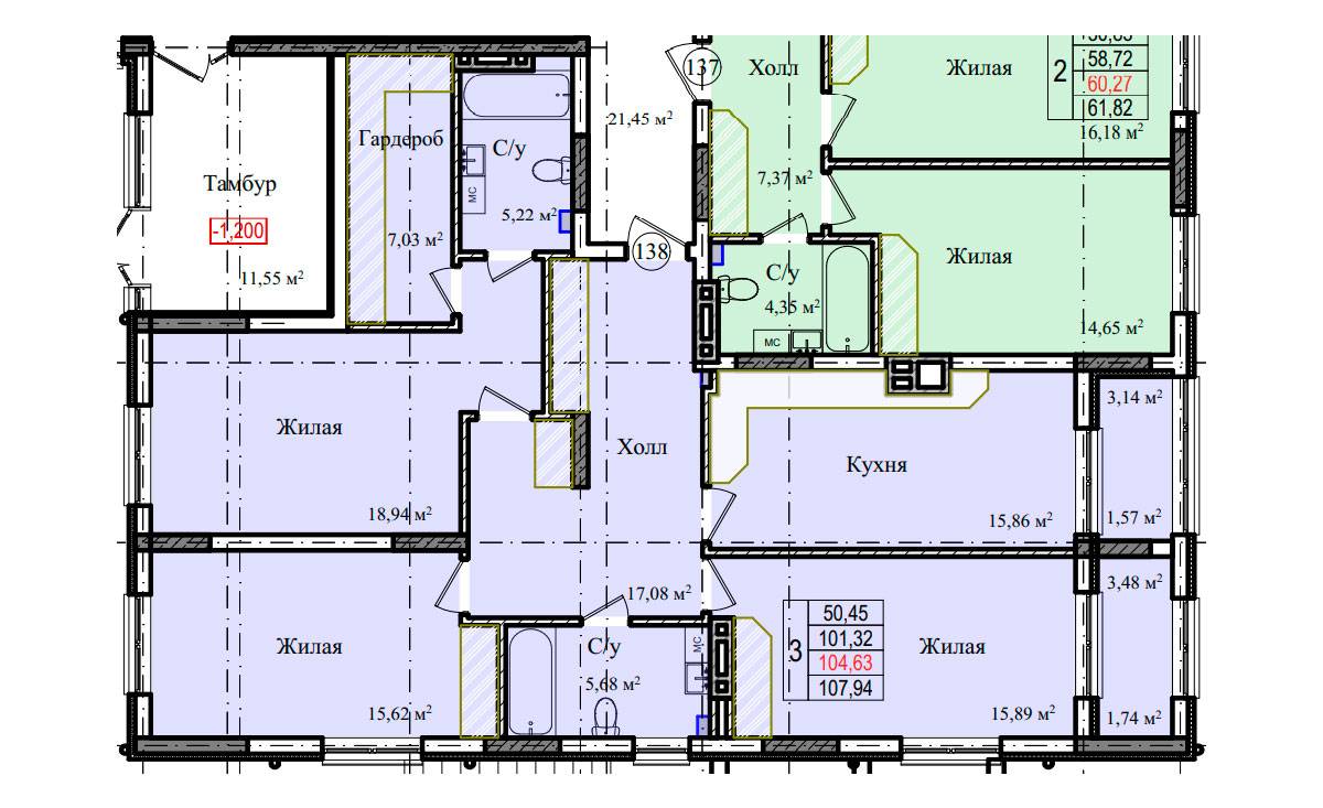 Plans ЖК Весенний