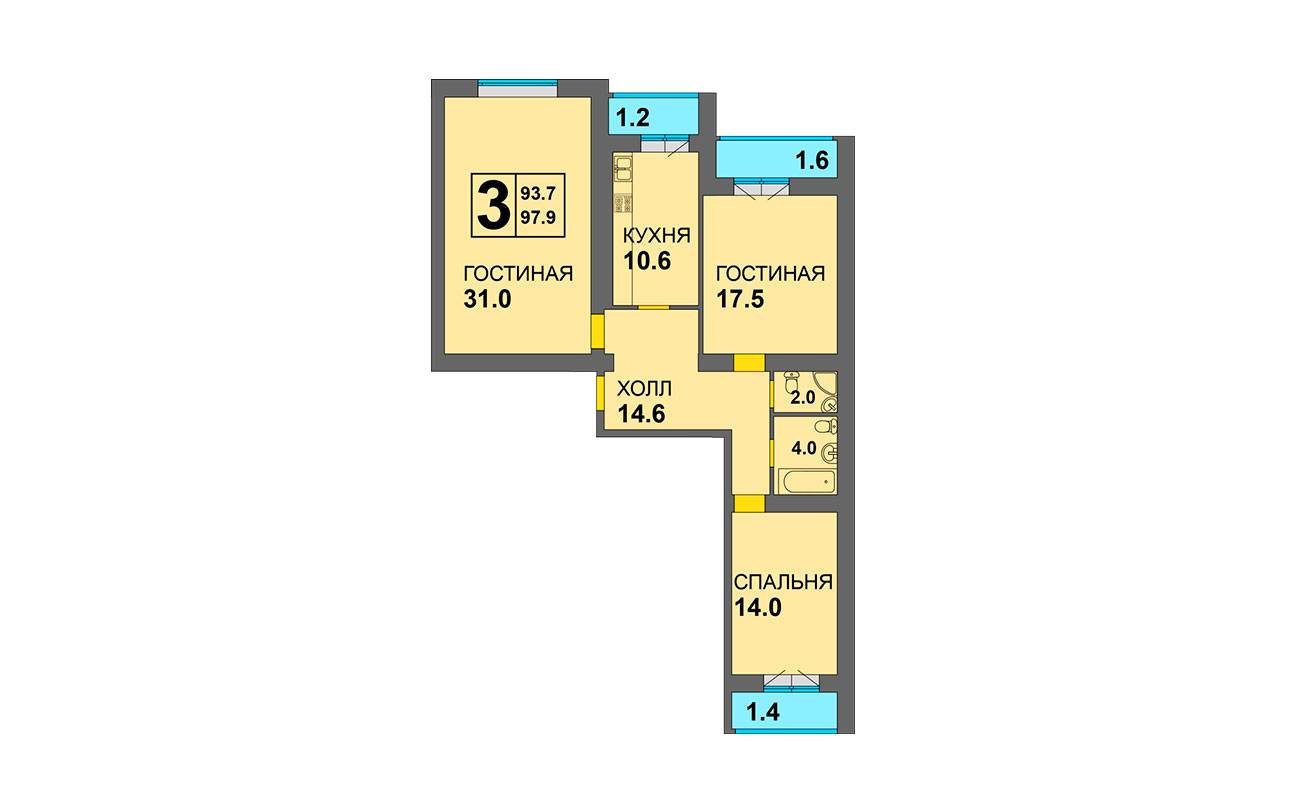 Plans ЖК «Дадаевский», дом №4