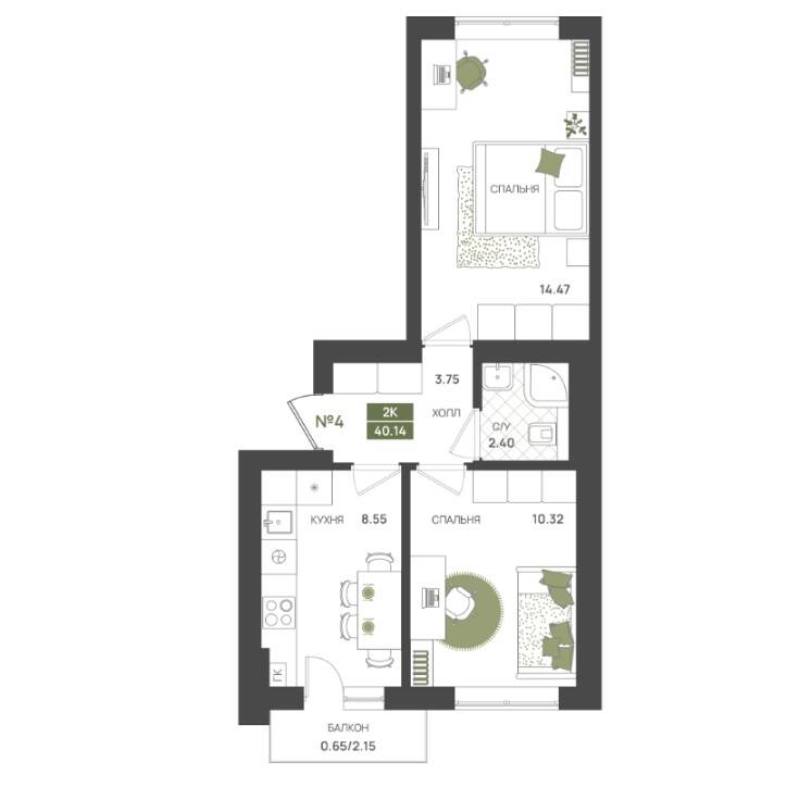 Plans ЖК «Гурьевский парк»