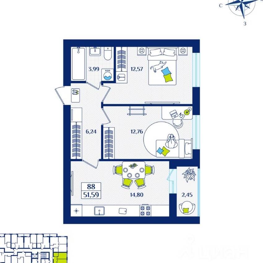 Plans ЖК «Речной квартал»
