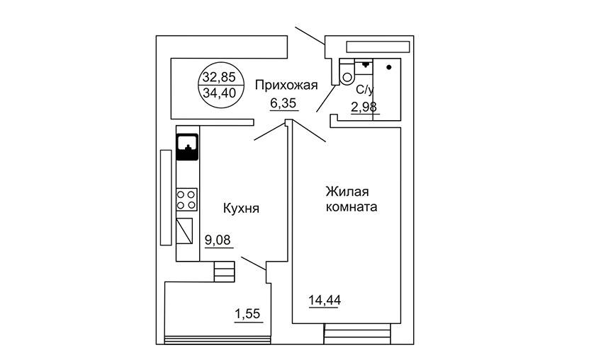 Plans Жилой комплекс «Ульяна», дом №1