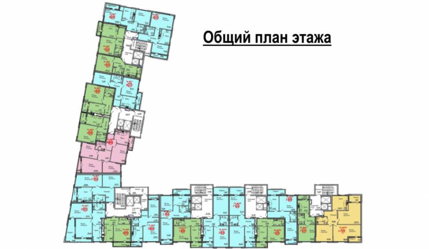 Планировка Жилой дом «Дом на набережной-2», по ул. М.Баграмяна, 36