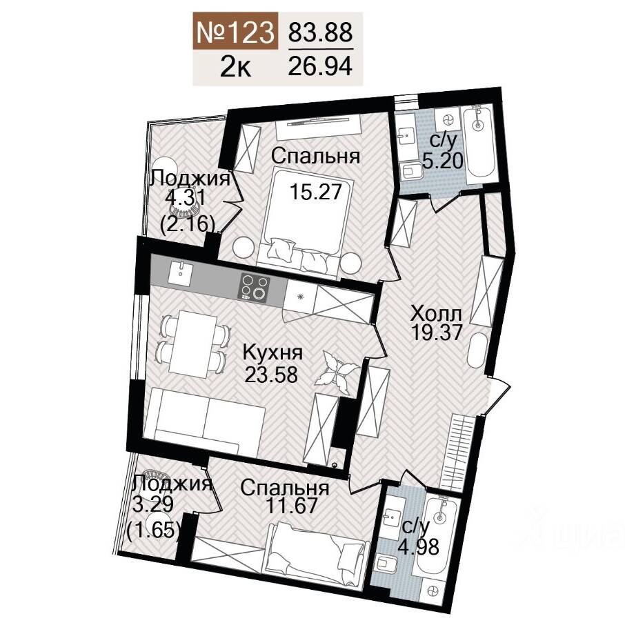 Plans ЖК «Аврора»