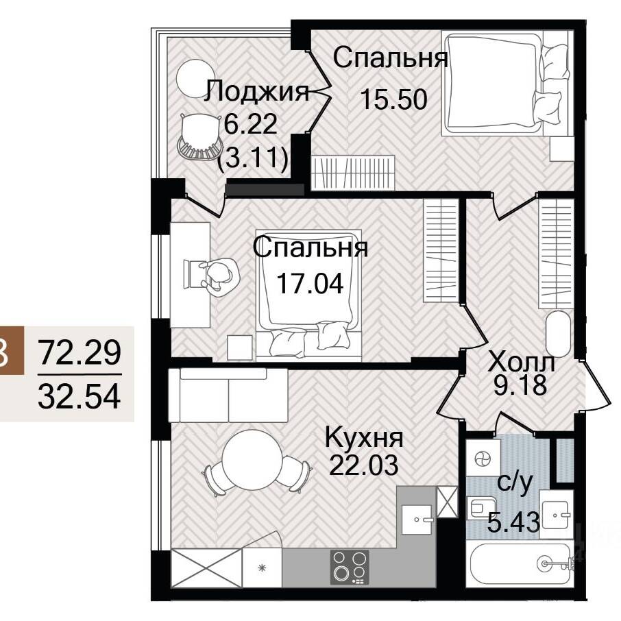 Plans ЖК «Аврора»